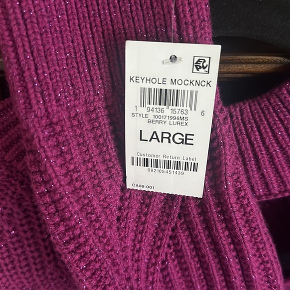 Purple Keyhole Sweater - Picture 3 of 3